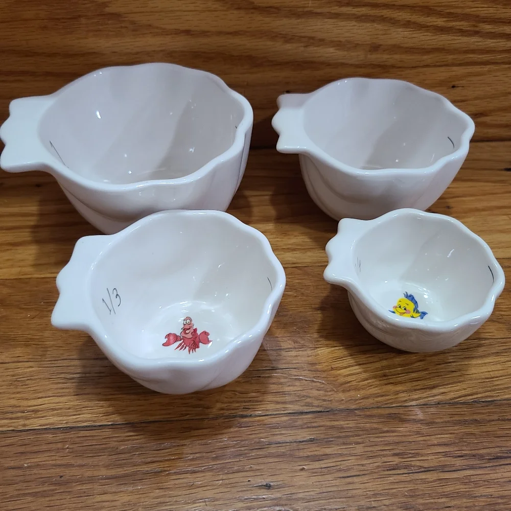The Little Mermaid Sea Shell Rae Dunn Measuring Cups - Picture 10 of 11